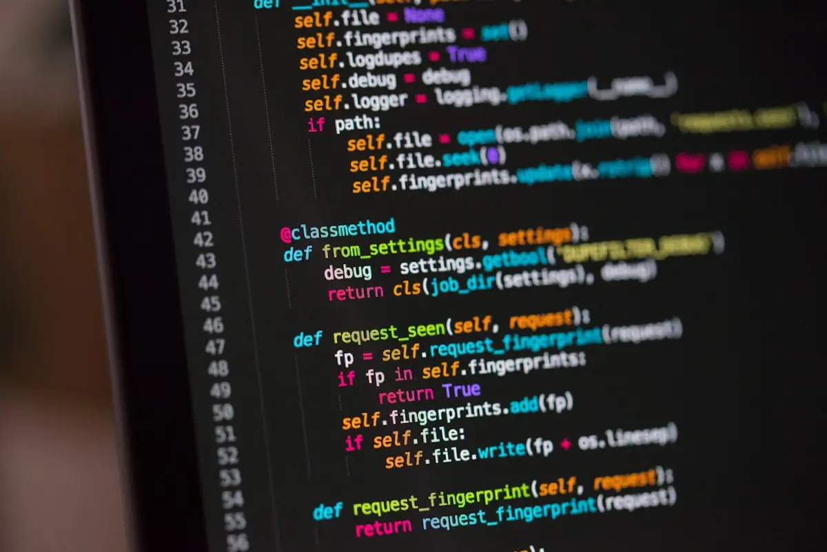 A screen of code under review